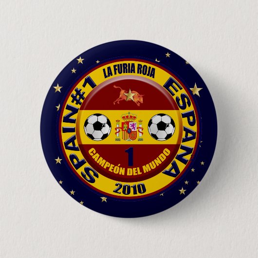 Campeón del mundo Espanaaのfutbol 2010年 缶バッジ (正面)