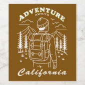 camper- California ワインラベル (シングルラベル)