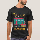 Camper  Camping Queen Themed Apparel Tシャツ (正面)