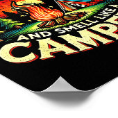 Camper Funny Cute Camng Glamng Campfire Quote Camp ポスター (角)