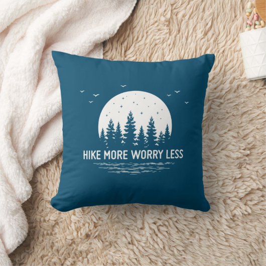 Camper Gift | Hike More Worry Less Birthday クッション (ブランケット)