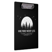 Camper Gift | Hike More Worry Less Birthday クリップボード (右)