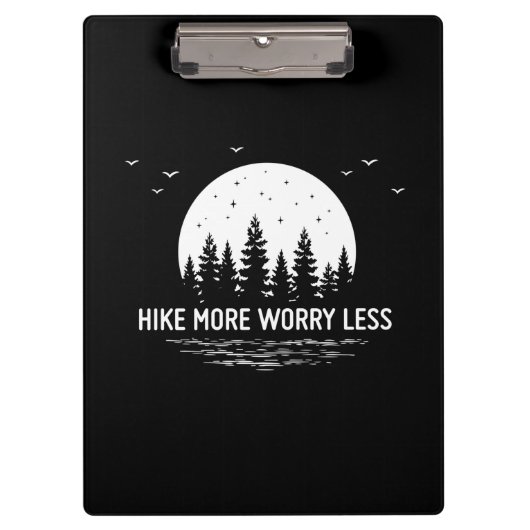 Camper Gift | Hike More Worry Less Birthday クリップボード (正面)