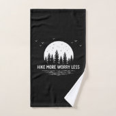 Camper Gift | Hike More Worry Less Birthday ハンドタオル (ハンドタオル)
