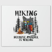 Camper Gift | Hiking Because Murder Is Wrong Xmas ラッピングペーパー (フラット)