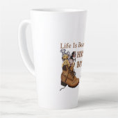 Camper Gift | Life Is Better In Hiking Boots Dog カフェラテマグ (左アングル)