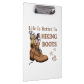 Camper Gift | Life Is Better In Hiking Boots Dog クリップボード (右)