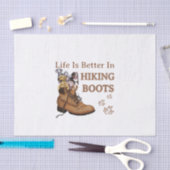 Camper Gift | Life Is Better In Hiking Boots Dog 薄葉紙 (クラフト)