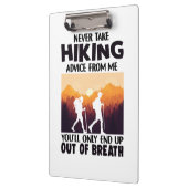 Camper Gift | Never Take Hiking Advice From Me クリップボード (左)
