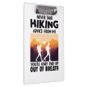 Camper Gift | Never Take Hiking Advice From Me クリップボード (右)
