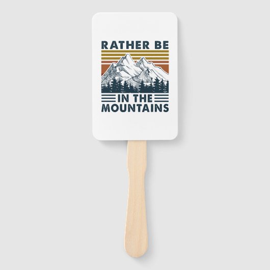 Camper Gift | Rather Be In The Mountains Birthday ハンドファン (正面)