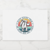 Camper Gift | Sloth Hiking Team Birthday スパークリングワインラベル (シングルラベル)
