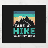 Camper Gift | Take A Hike With My Dog Birthday ビールラベル (シングルラベル)