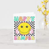 Camper Happy Summer Camp Camping For Men Women Kid カード (黄色い花)