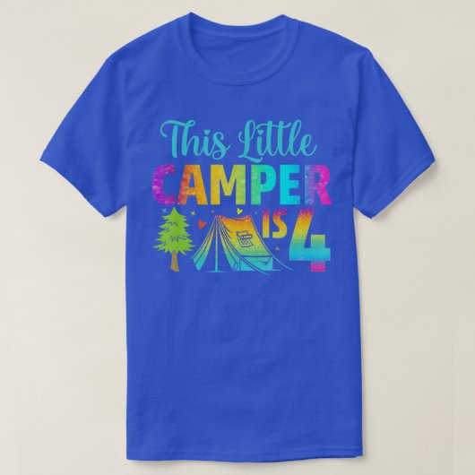 Camper Kids Birthday 4 Years Old Camping 4th Bday  Tシャツ (デザイン正面)