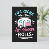 Camper Life Rocks When Your Living Room Rolls サンキューカード (スタンド正面)