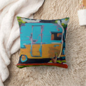 Camper Painting - Gift for Camping Lovers クッション (ブランケット)