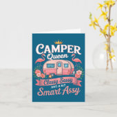 Camper Queen Cly Sy Smart Y Camng Rv Women  カード (黄色い花)