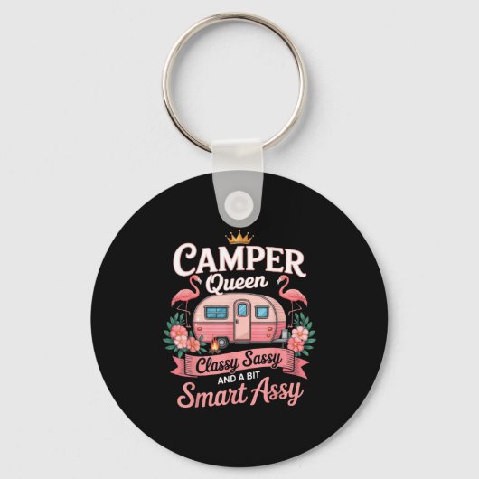 Camper Queen Cly Sy Smart Y Camng Rv Women  キーホルダー (正面)