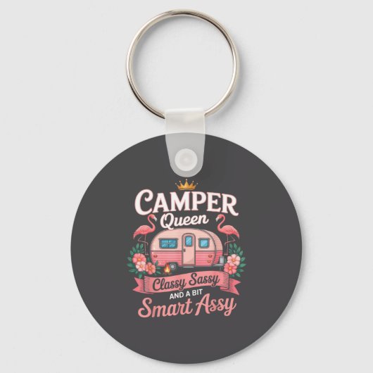Camper Queen Cly Sy Smart Y Camng Rv Women  キーホルダー (正面)