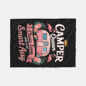 Camper Queen Cly Sy Smart Y Camng Rv Women  フリースブランケット (正面(横))