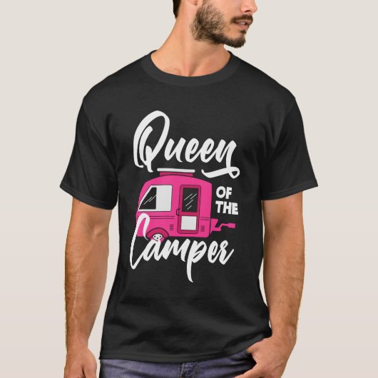 Camper Queen Women Girls Camping funny Tシャツ (正面)