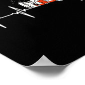 Camper Trailer Teardrop Heartbeat Rv Camping  ポスター (角)