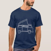 Camper Van   Westy Popup Hippie Bus Tシャツ (正面)
