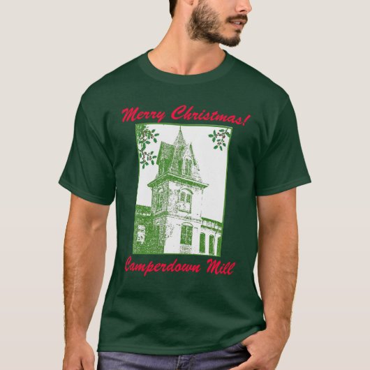 Camperdownタワーのクリスマスのティー Tシャツ (正面)