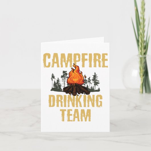 Campers Gift - Campfire Drinking Team Camping Outd カード (正面)