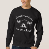 Campfire and wine for unwind スウェットシャツ (正面)