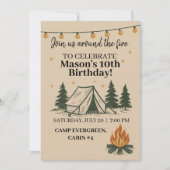 Campfire Birthday Invitation 招待状 (正面)