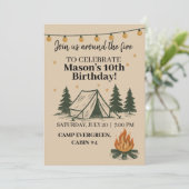 Campfire Birthday Invitation 招待状 (スタンド正面)