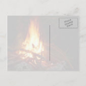 Campfire Burning at Night Postcard ポストカード (裏面)