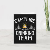 Campfire Drinking Team Camping Lovers Camper  カード (正面)