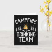 Campfire Drinking Team Camping Lovers Camper  カード (黄色い花)