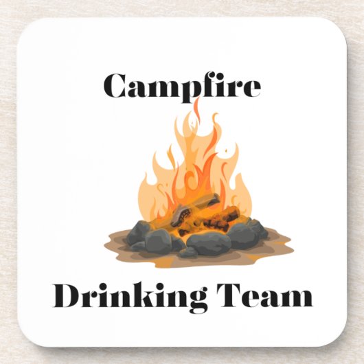 Campfire Drinking Team with a campfire on a  コースター (正面)