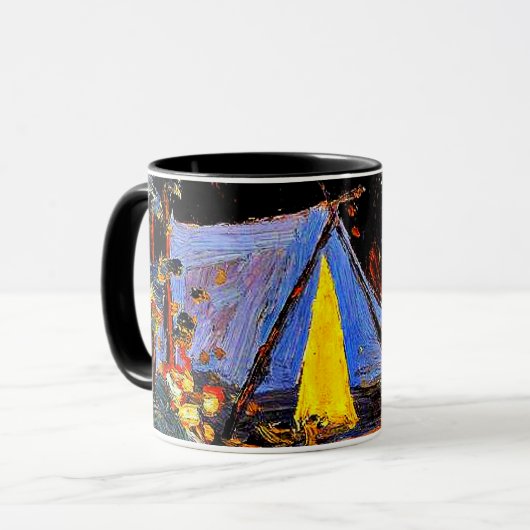 Campfire, fine art painting by Tom Thomson マグカップ (正面左)