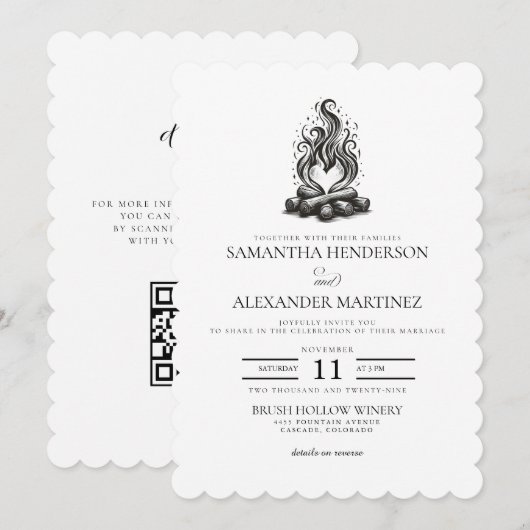 Campfire Love Wedding 招待状 (正面/裏面)