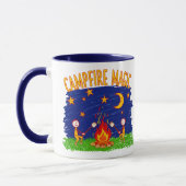 Campfire Magic Kids Camping Night Art マグカップ (左)