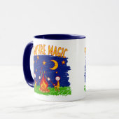 Campfire Magic Kids Camping Night Art マグカップ (正面左)