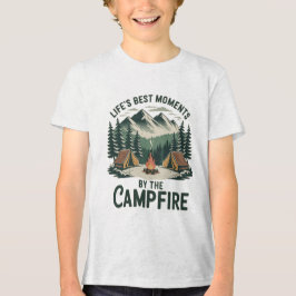 Campfire Moments - Boys’ Tents & Mountains Kids’ トライブレンドＴシャツ