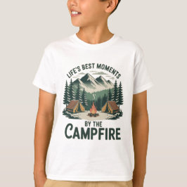 Campfire Moments - Boys’ Tents & Mountains Kids’ Tシャツ
