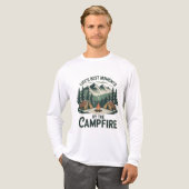 Campfire Moments Vintage Mountain Design  Men’s トライブレンドＴシャツ (正面全体)