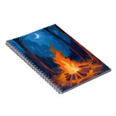 Campfire Moon | Nature Watercolor Painting ノートブック (右側)