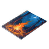 Campfire Moon | Nature Watercolor Painting ノートブック (左側)