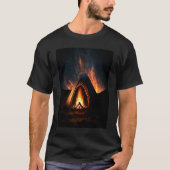 Campfire Nature Adventure Glamping Night Camping T Tシャツ (正面)