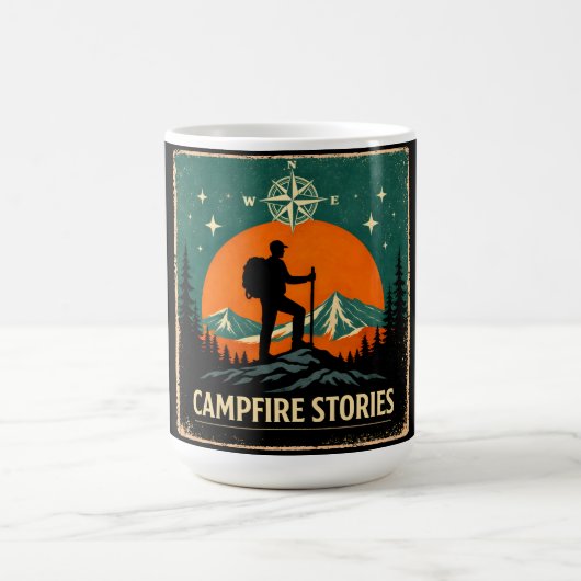 Campfire Stories – Night Fire Nature Memory コーヒーマグカップ (中央)