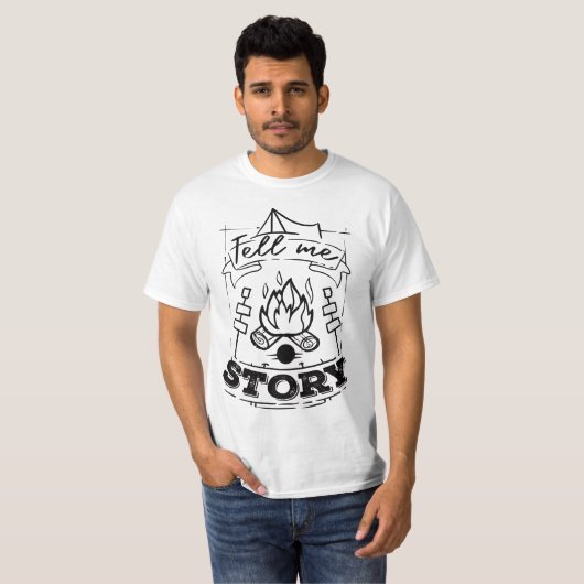 Campfire Story Teller Camping Gift Tシャツ (正面フル)