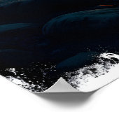 Campfire under a starry night sky in the serene  ポスター (角)